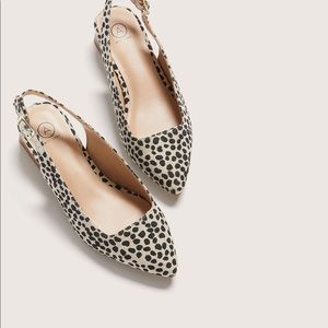 Size 9W leopard sling backs